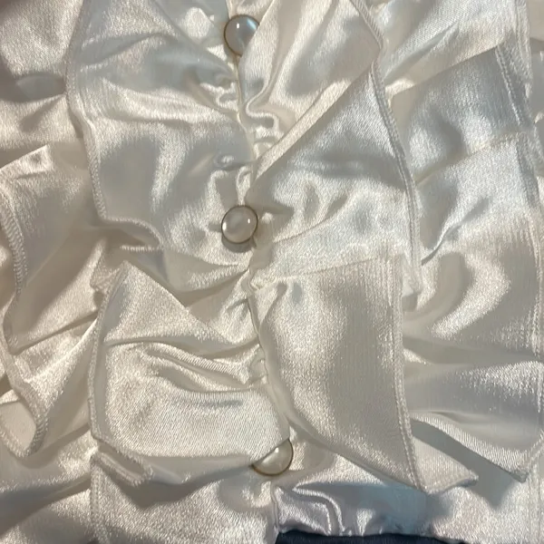 Y2K- Body Central Strapless Dress- Frilly White & Navy with Pockets- Size M- NWT - Image 10