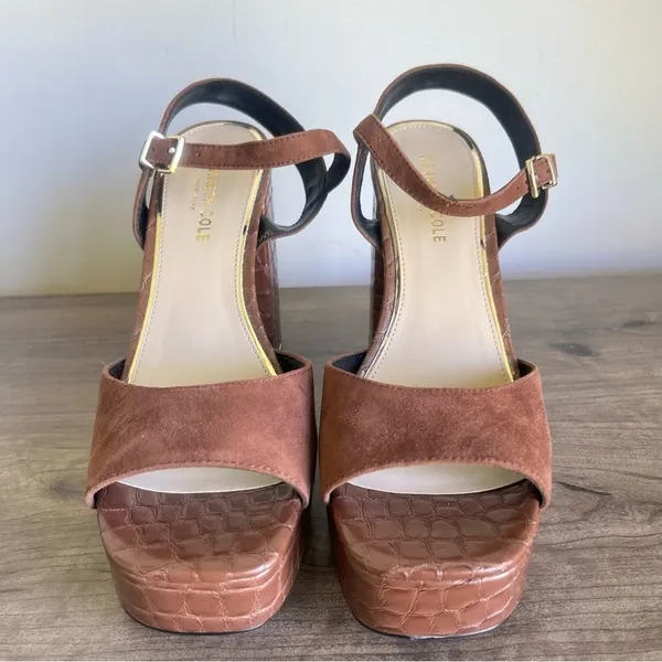 Kenneth Cole NEW Women’s New York Dolly Leather Platform Sandal Size 9.5 #B1674 - Image 3