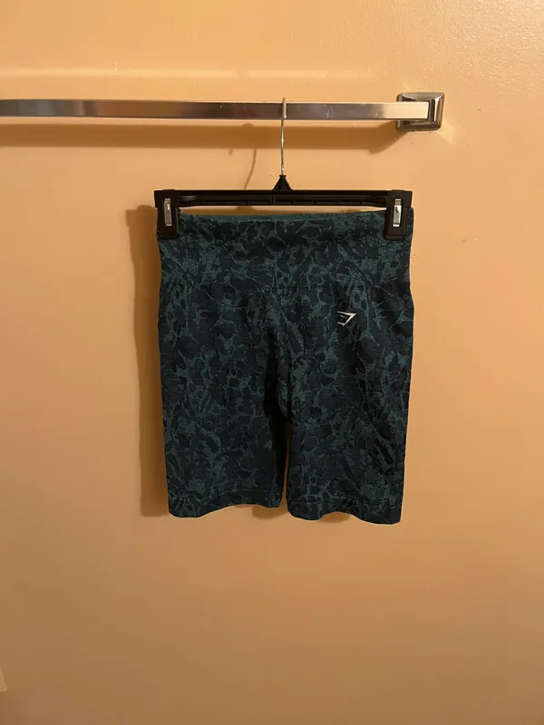 Gymshark Adapt Animal Seamless Cycling Shorts in Teal - Image 3