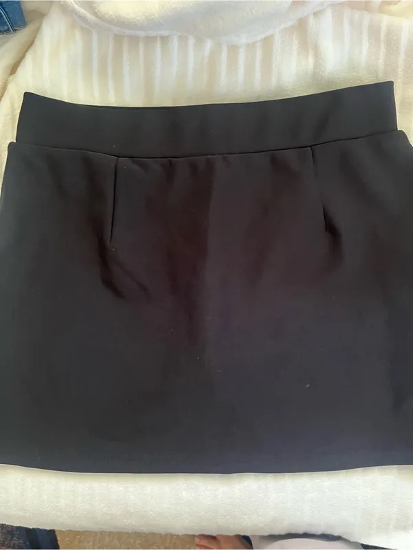 Black Embellished Skort with Rhinestone Detail - Image 4