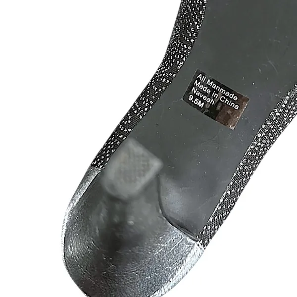 Style & Co Peep Toe Pumps Womens 9.5‎ Silver Glitter Mesh Stiletto Heels - Image 8