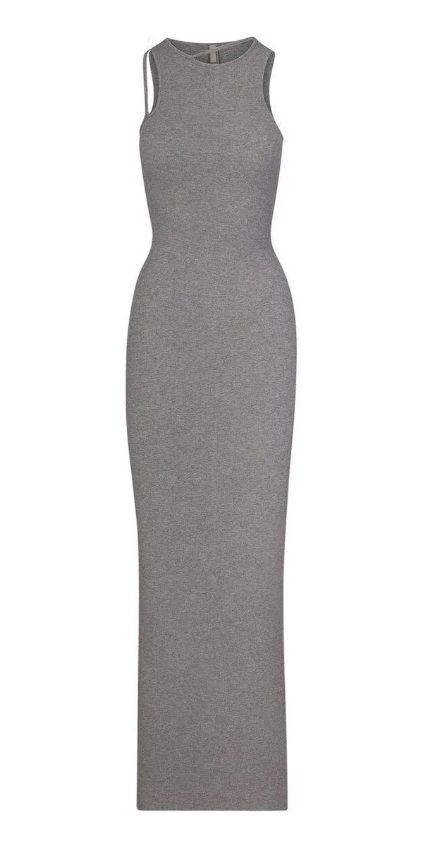 SKIMS NWOT Soft Lounge Cutout Dress in Heather Grey - Image 2