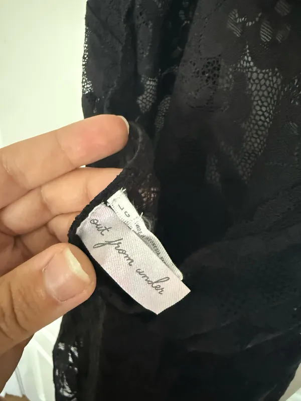 Urban Outfitters laced black slip dress - Image 3