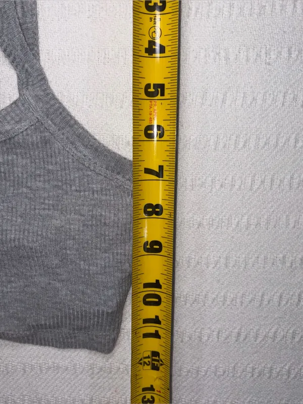 Alo Yoga Womens Ribbed Whisper Bra Tank Top Size S Gray Athleisure Yoga Workout - Image 6