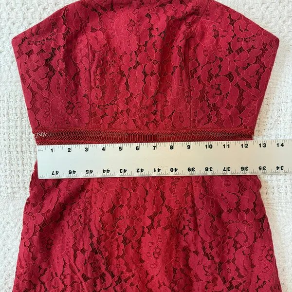 Keepsake XS Butterfly Lace strapless sheer lined midi dress D1 2690 - Image 4
