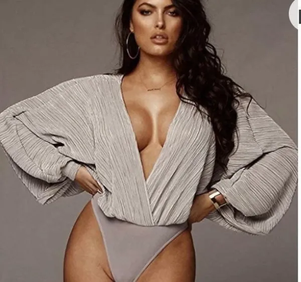 NWT Elegant Pleated Bodysuit  - Image 3