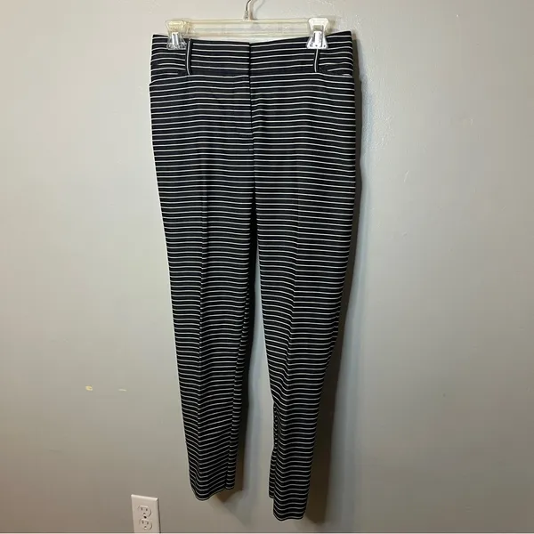 The Riviera Pant Black White Striped Slim Fit Ankle Pants Size 6 - Image 2