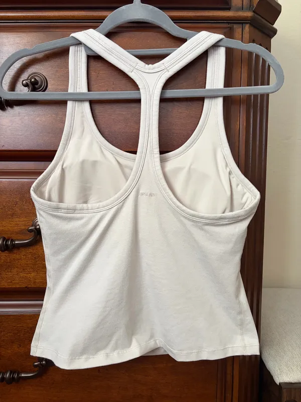 prAna White Tank Top w/ build in bra - Image 2