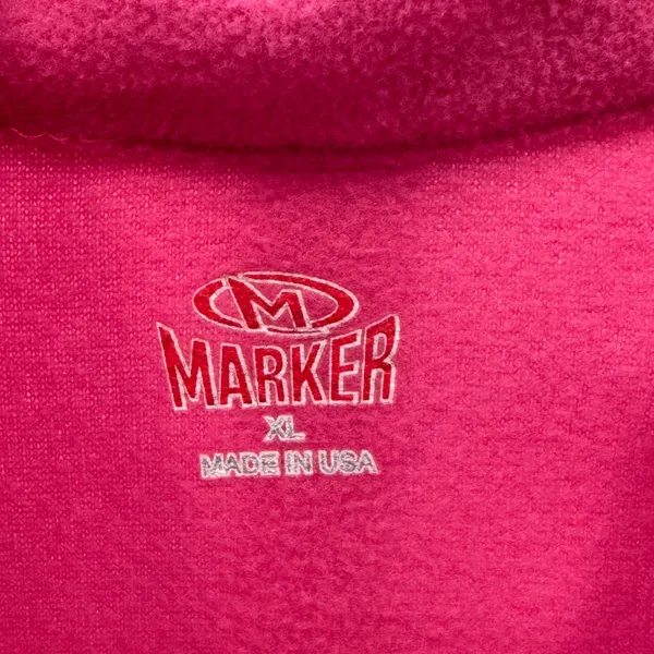 Marker Polartec Fleece Pullover Womens XL Pink 1/4 Zip Mock Neck Made in USA - Image 7