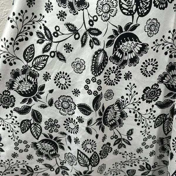 Victorias Secret Y2K Black and White Floral Slip Lingerie Dress Size Medium - Image 6