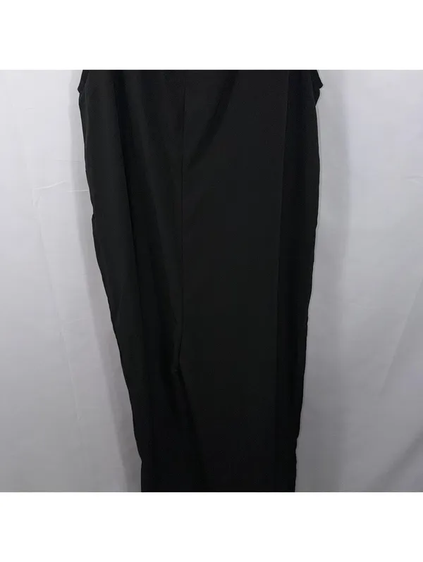 Women’s Black Wide Leg Jumpsuit Overalls Size Large - Image 9
