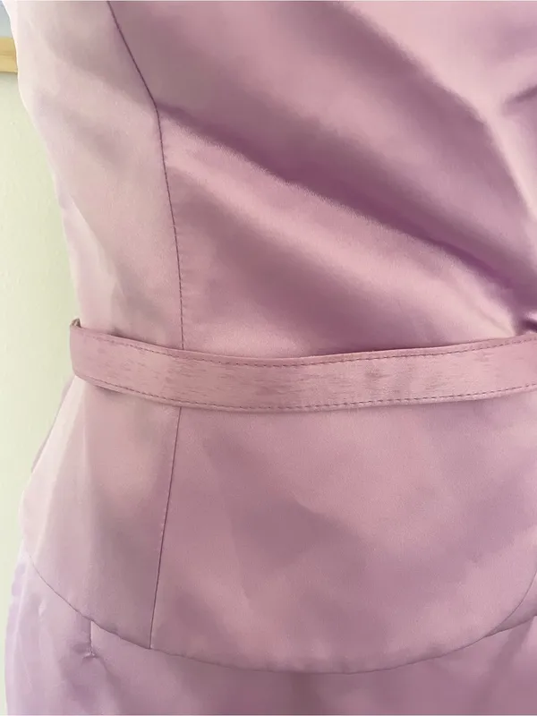 Victoria's Secret Moda International Y2K Satin Lilac Top & Skirt Matching Set - Image 4