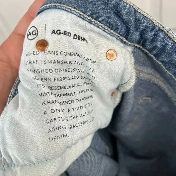 AG Adriano Goldschmied Women's Prima Ankle Cigarette Leg Jeans Size 29 Medium Wash Blue Denim - Image 14