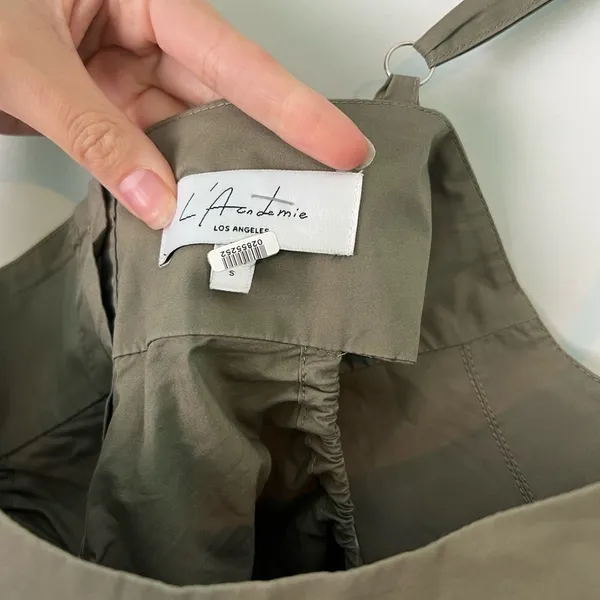 L'ACADEMIE‎ Edita Dress in Olive size Small - Image 3