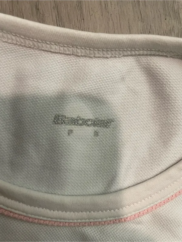 White Active Tee with Pink Accents - Image 2