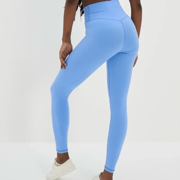 Aerie Offline High Waisted Blue Leggings Size XL - Image 2