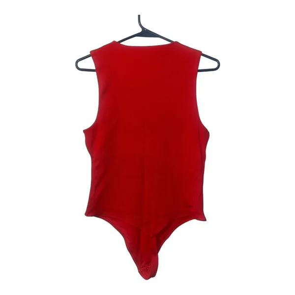 Aritzia Babaton Red Countour Ribbed Muscle Bodysuit, Large‎ - Image 3