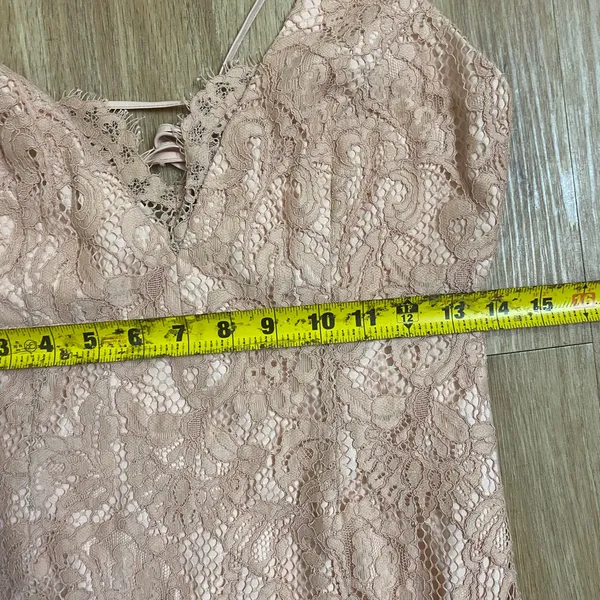 Bardot Nude Blush Lace Midi Dress - Image 6
