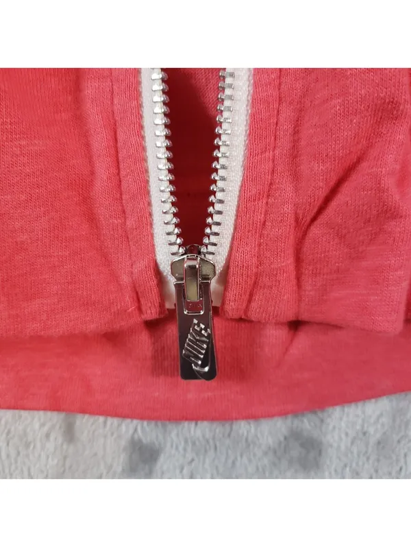 Nike Women's Pink Full Zip Hoodie Jacket Hooded Pockets Drawstring M 651503-685 - Image 7