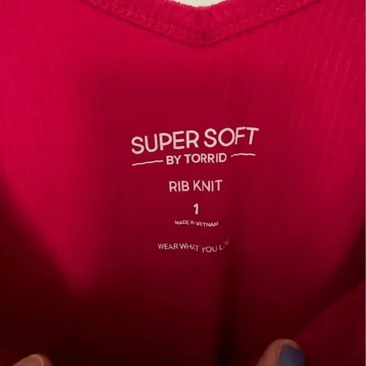 Torrid Super Soft Rib Knit Cinch-Front Cami - Size 1 (1X) - Image 3