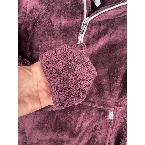 The North Face Women's Small Sherpa Fleece Pullover Sweater Purple 1/4 Zip‎ Soft - Image 5