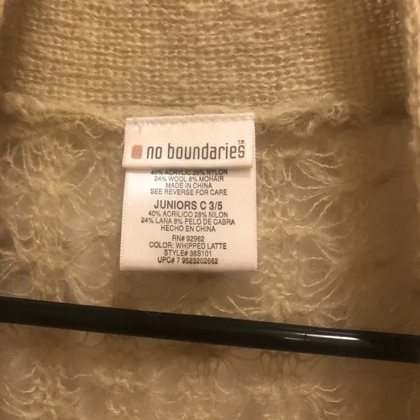 No Boundaries Y2K Wool blend open sweater vest - Image 3