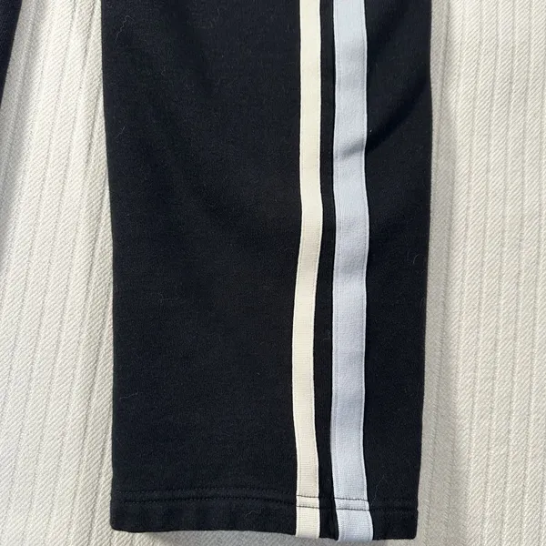Pink Victoria’s Secret Women’s Medium Black Jogger Sweatpants Striped Logo - Image 4