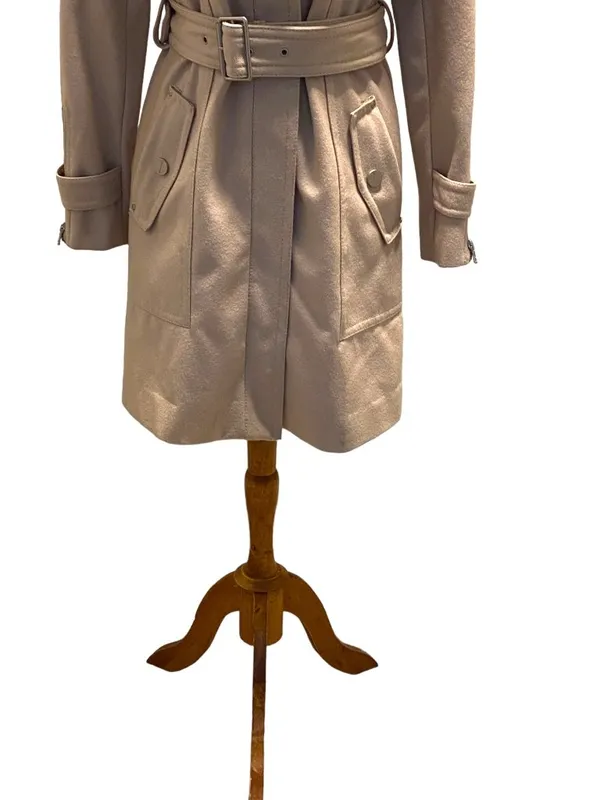 Kenneth Cole New York Peacoat Beige Size 6 Y2K Neutral Old Money Classic Preppy - Image 8