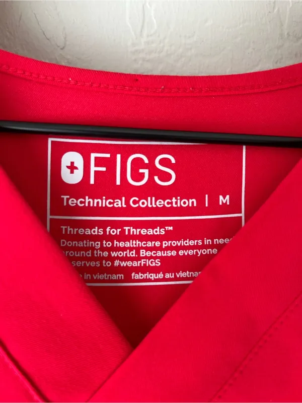 Figs mens red scrub set lunar new year limited edition medium - Image 8