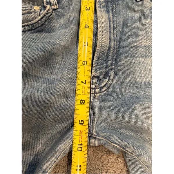 Mother Insider Crop Two Step Fray Jeans When Sparks Fly Blue Size 24 - Image 8