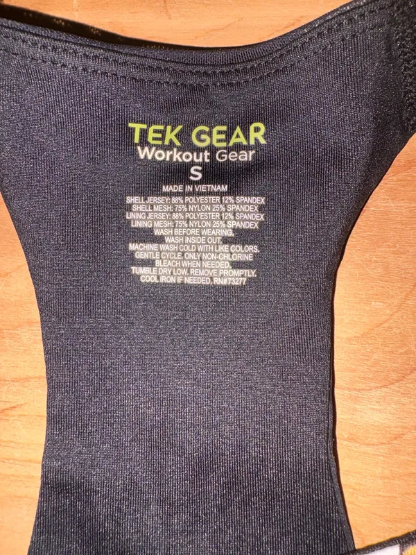 Tek Gear front-zipper, graffiti print sports bra - Image 5