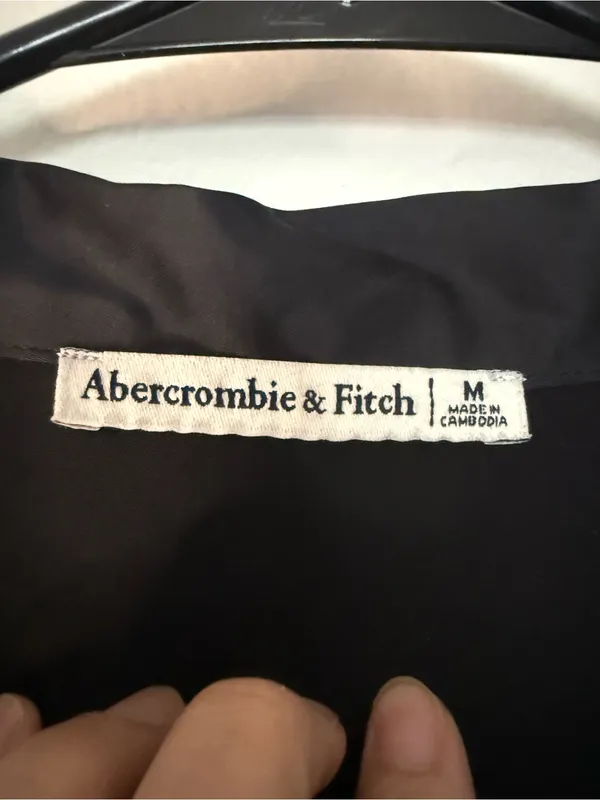 Abercrombie & Fitch Black Satin-Look Blazer Shirt - Image 2