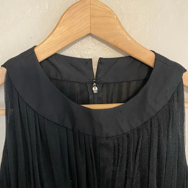 Unique Vintage Womens Sz Medium Tulle Swing Dress Knee Length Mesh Occasion - Image 5