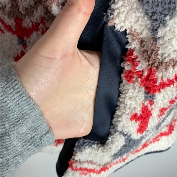 Sleeping on Snow fair isle paneled Sherpa jacket size S - Image 13