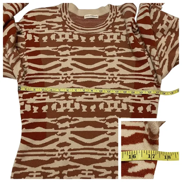 Ulla Johnson Livia Tigers Eye Jacquard Pullover - XL - Image 4