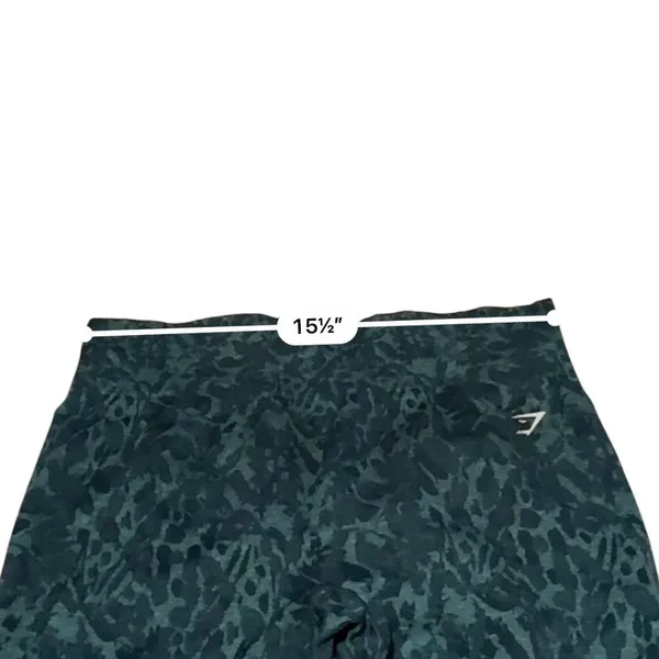 Gymshark Adapt‎ Animal Seamless Shorts Womens XXL Green Teal Biker Scrunch B2A1F - Image 7