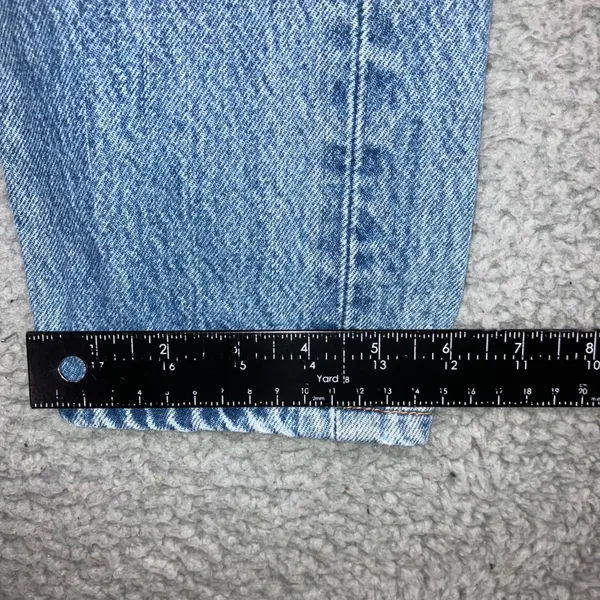 Levi's 501 Original Fit Jeans Women 28x28 Blue Distressed Button Fly Fit 28x27 - Image 9