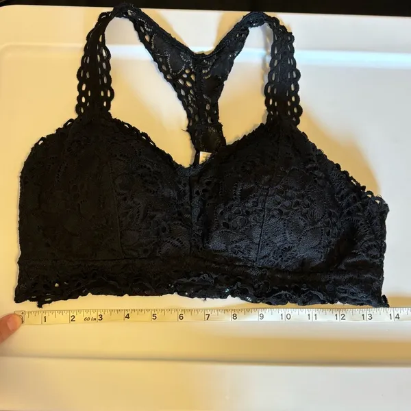 Maurices Black Lace Padded Racerback Bralette Size Large - Image 6