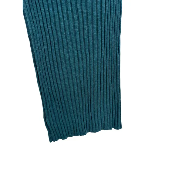 Free People FP Beach Veda Rib Knit Maxi‎ Skirt Teal Drawstring Size Medium - Image 8