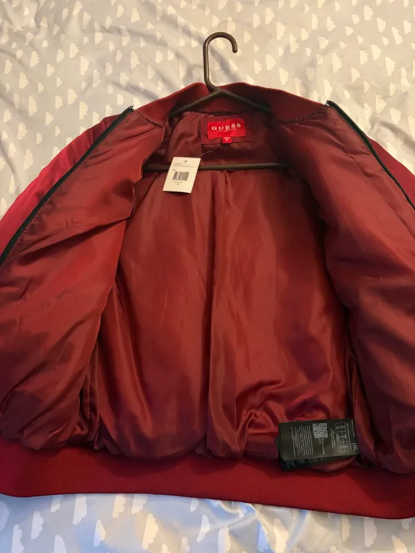 Maroon guess bomber jacket  - Image 4