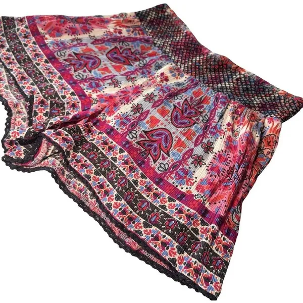 Altar'd State Women's Multi/Pink Flowy Shorts - Elastic Waistband - M Boho - Image 4