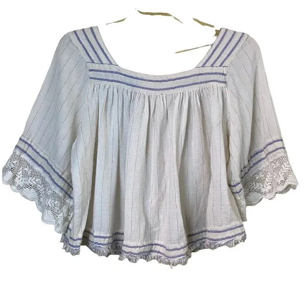 Free People See Saw Top With Glitter Thread Detailing Size XS - Image 6