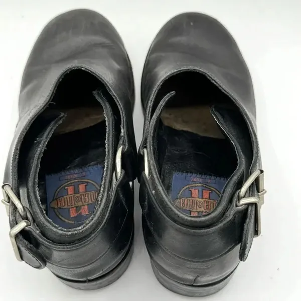 NANA Vintage Late 80s Early 90s Black Leather Single Buckle Shoes Size UK 4 US 6 - Image 9