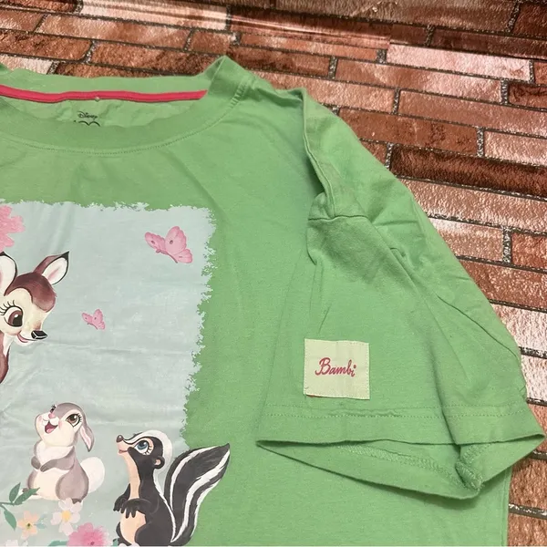 Womens Disney Green Bambi T-Shirt size M - Image 6