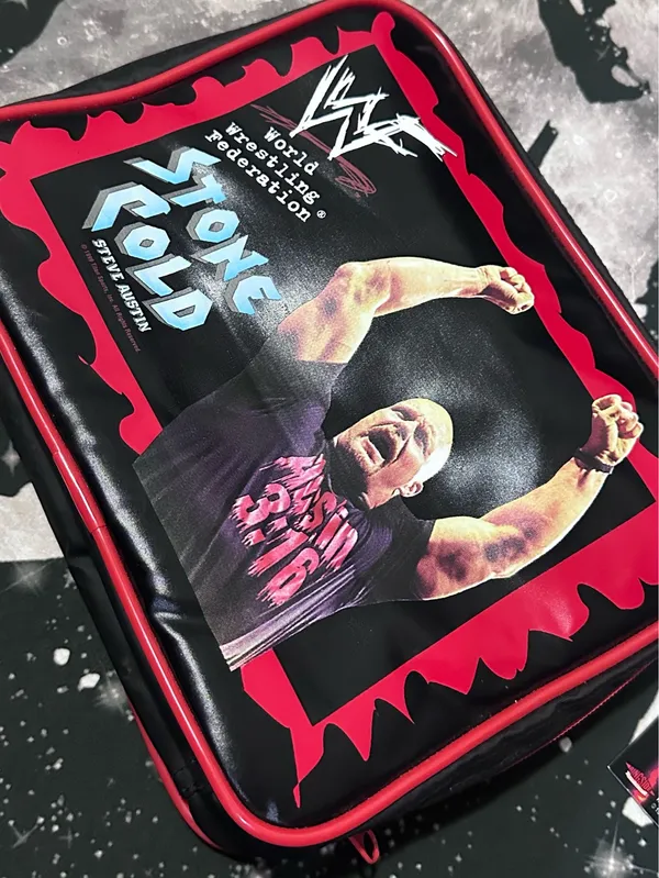 WWF Stone Cold Steve Austin Lunch Bag Red Size undefined - Image 2