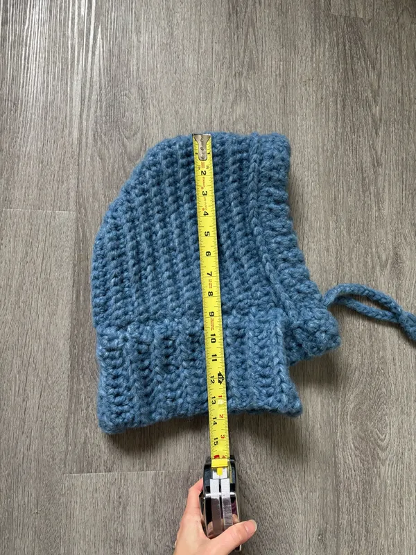 Handmade Blue Crochet Balaclava - Image 4