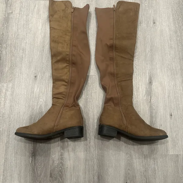 FashioNova Brown over the knee boots - Image 3
