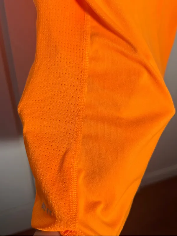 Nike Running Dri-FIT Women's Short Sleeve Performance Top - Orange Medium - Image 4