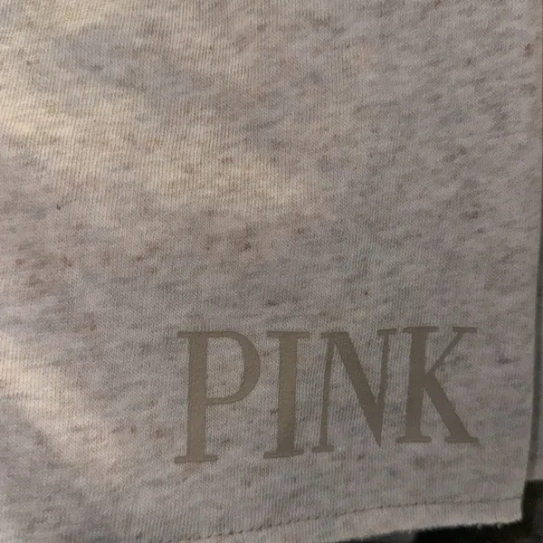 PINK VS dad sweat short athletic lounge heather‎ gray relaxed fit - Image 5