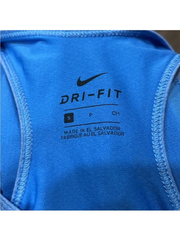 Nike Light Blue Dri-FIT Women's Athletic Tank with Swoosh - Image 2